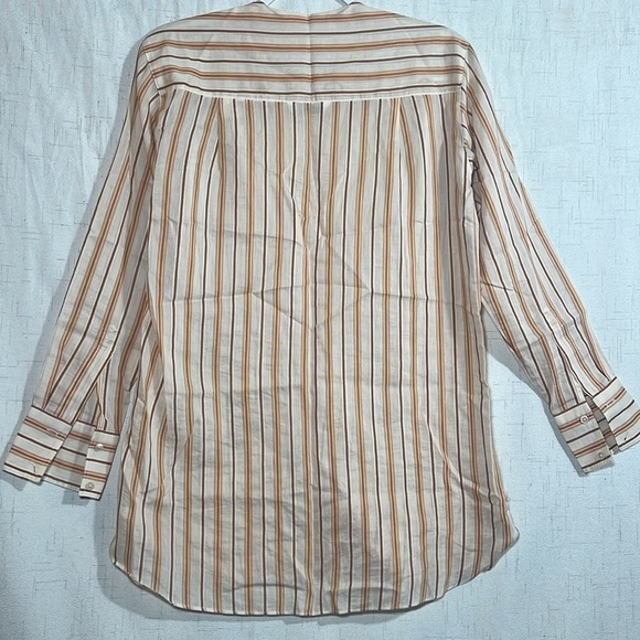 Helmut Lang Light Weight Striped Tunic Top Size XS Preppy Office Siren Corpcore - Picture 7 of 7